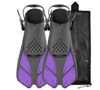Wenoup Stabilizzatori da Nuoto a Pala Corta Traspirante Stabilizzatori con Cinturino Regolabile al Tallone Confortevole per Nuotatori, Buceo Libre, Piscina