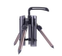 Wenoup Supporto Tripode Portatile Porta Canne da Pesca Regolabile in Lega di Alluminio con Gambe Estendibili E Trasporto Facile Pieghevole Adatto per , Grigio Canna Di Fucile , style to 2