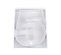 WENPACK Scatola di cartone riempibile a forma di lettera da 30,5 cm, con coperchio trasparente, per dolci e salumi al pascolo (5)