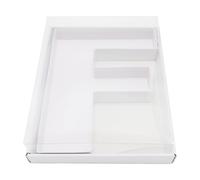 WENPACK Scatola di cartone riempibile a forma di lettera da 30,5 cm con coperchio trasparente per dolci e salumi (F)