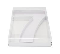 WENPACK Scatola di cartone riempibile a forma di numero, 30,5 cm, con coperchio trasparente, per dolci e salumi al pascolo (7)