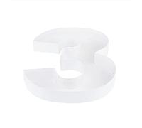 WENPACK Vassoio di cartone con taglio numerico, riempibile, carta pesta, tagliere per salumi, vassoio dolce per cibo per compleanno per prelibatezze, 30,5 cm, bianco