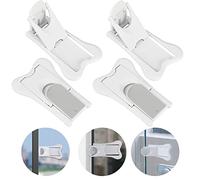 WENRERO 4 Pezzi Blocco Porta Scorrevole per Bambini Serratura di Sicurezza per Finestra Senza Chiave Chiusura di Sicurezza per Bambini Bloccaggio per Porta Scorrevole per Porta Finestra Armadio