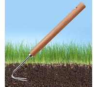 WENRERO Estirpatore Erbacce Manuale Sarchiatrice Manuale Diserbatrice Manuale in Acciaio Inossidabile Estrattore di Radici con Manico in Legno Attrezzi da Giardino per Rimuovere Le Erbacce da Giardino