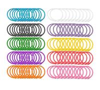 Wenrescry 100 Anelli in metallo, Anelli rilegatura,30 mm anelli per rilegatura, multicolore per album fotografici, album fotografici, album e mensole memo