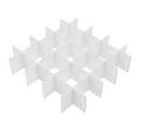 Wenrescry 16 Pezzi Divisori per Cassetti Regolabili 32×7cm - Organizer Addensati in Plastica per Biancheria Intima, Calze, Cosmetici - Separatori Cassetti per Camera da Letto e Ufficio