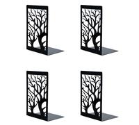 Wenrescry 2 Coppie Ferma Libri per Libreria - Reggi Libri con Piedini Antiscivolo, per Scuola, Casa e Ufficio (Set di 4 pezzi)