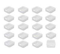 wenrescry 20 piccole Scatolina porta oggetti,Scatole piccole,contenitori piccoli in plastica con coperchio, contenitore trasparente per perline e accessori fai da te, 4,3 x 4,3 x 2 cm