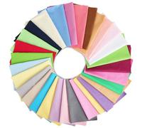 Wenrescry 30 pezzi di cotone patchwork - 20 x 25 cm pacchetti di tessuto in cotone, tinta unita e quadrati colorati per cucito, trapuntatura e artigianato fai da te