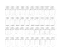 Wenrescry 40 Mini bottiglie,Bottiglie da 20/30 ml, piccole bottiglie, bottiglie di plastica trasparenti da riempire, bottiglie cosmetiche per viaggi e campeggio, guarnizione in foglio di alluminio