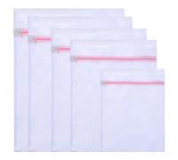 Wenrescry 5 sacchetti lavatrice a rete per biancheria intima, calze, indumenti delicati - con chiusura lampo, impediscono deformazione e pieghe, ideali per maglioni, camicie