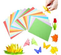 Wenrescry Carta Origami Colorata A4 - 100 Fogli in 10 Colori Vivaci per Progetti Fai-da-te e Artigianato, Carta Doppia Faccia per Origami e Creazioni Artistiche