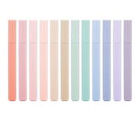 Wenrescry Evidenziatore Pastello 12 Colori - Evidenziatore Colorato per Blocchi Note, Bibbie, Agende e Appunti, Asciuga Rapidamente, l'Inchiostro non Penetra Facilmente