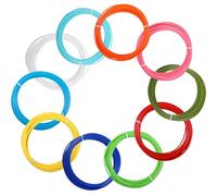Wenrescry Filamento per penna 3D PLA 1,75 mm Ricarica - 10 colori, 5 metri ciascuno, compatibile con penna 3D e stampante, accessori per penna 3D