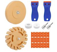 Wenrescry gomma da cancellare, lame rimozione colla,gomma da cancellare per auto - disco per cancellare per un'efficace rimozione dell'adesivo e rimozione adesivi con adattatore 100 mm