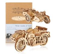 Wenrescry Kit di Artigianato Meccanico Per Bambini, Adolescenti - Puzzle 3D in Legno Moto Vintage - Regali Modellini Moto da Costruire per Adulti