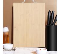 Wenrescry Set di taglieri per la colazione in legno, extra spessi, robusti e facili da pulire, tagliere in bambù sostenibile, 32 x 22 x 1,8 cm, tagliere da cucina in legno, tagliere per il pane,
