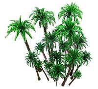 Wenrou 24 Pezzi Alberi Cocco Decorazione, Plastic Coconut Palm Tree, Palme da Cocco Modello Alberi, Albero in Cocco Albero Palma, Alberi per Modellismo Plastica, per Mini Landscape Landscape Design