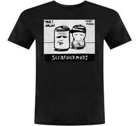 WENROU Maglietta da uomo Sleaford Mods Art Logo RouCollar Nero, Nero , L