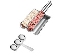 Wenrou Polpette Stampo, Macchina per Polpette Antiaderenti, Kitchen Polpette Maker Tripla, DIY Polpette Fare Strumenti, in Acciaio Inox con Raschietto per Polpette di Pesce e Polpette di Carne (A)