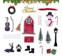 Wenrou Porta Elfo Natale Apribile, Decorazioni Porta Elfo Natale Kit, Porta Elfo Natale Kit, Elfo Natale in Legno Casa, Elfo Natale Porta Gnomo Set Casa, Natale, Pupazzi di Neve, Alberi di Natale