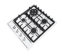 Wensiy Piano cottura a gas a 4 fuochi, 59 cm, piano cottura a gas in acciaio inox, per ristoranti e camper, piano cottura a gas per gas propano e naturale, Up to 5,75 KW