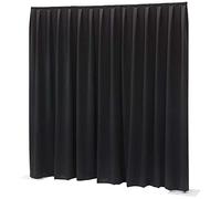 Wentex P&D Curtain Dimout 300x300 Pipe & Drape geplooid gordijn zwart (89441)