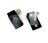 WENTING Cerniere per porte in vetro per armadietti in vetro con uno spessore di 5-8 mm e una dimensione massima della superficie di 120 * 50 cm (Nero, 1 Coppia)