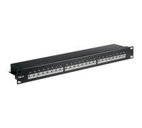 Cat 6 19 " Patchpanel, 24 Porta, Stp Schermato, Nero Patchfeld Lsa