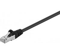 wentronic CAT 5e Kabel med folie og kobberfletning (FTP) 25cm Netværkskabel Sort