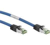 Wentronic goobay - Cavo patch - Da RJ-45 (M) a RJ-45 (M) - 100 m - SFTP PiMF - CAT 8.1 - sagomato - blu (45664) NEW