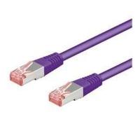 Wentronic goobay - Cavo patch - Da RJ-45 (M) a RJ-45 (M) - 50 m - SFTP PiMF - CAT 6 - sagomato - viola (95520) NEW