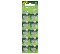 Wentronic Pila alcalina a bottone (Mangan L44/AG13/L1154/357/A 76) 10 pezzi