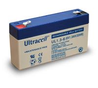 Wentronic Ultracell - Batteria al piombo-acido, 6 V, 1,3 Ah, Faston, 187-4,8 mm