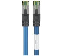 goobay 45664 - Cavo patch RJ45 con cavo CAT 8.1 S/FTP/connettore RJ45 / 8K Gaming PS5 Playstation 5/2.000 MHz/cavo di rete OFC, 10 m, colore: Blu