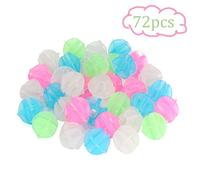 WENTS Accessori per bicicletta per bambini, con raggi, clip in plastica luminosa, luce al buio, 72 pezzi