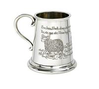 Wentworth Pewter - Tazza in peltro con pecore nero Baa Baa Nera Nursury Ryhme, idea regalo