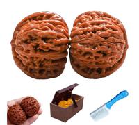 Wenwan Walnuts for Hand Massage and Stress Relief - Natural Solid Wood Fidget Balls for Elderly Hand Exercise, Focus and Meditation Therapy (A, 37-38mm)