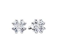 wenwendianzi Bracciale orecchini collana infinito con fiocco stella stella cuore in argento S925(AME0102)