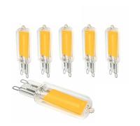wenwendianzi Lampadina LED G9 Super Luminosa 7W 9W 12W15W AC/DC 12V 220V Lampada in Vetro Luce a Potenza costante Illuminazione a LED G9 COB Illuminazione Domestica(Cold White,G9 220V 15W_5 PCS)