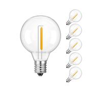 wenwendianzi Lampadine a LED G40 a Bassa Tensione DC12V 24V 1W E12 Retro in plastica sostituibile(6 Pack_DC 12V_1W)