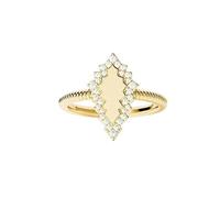 wenwendianzi Orecchini a forma di crema, orecchini, bracciali, collane, gioielli da donna(Ring Size 6)