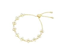 wenwendianzi Orecchini pendenti con bracciale regolabile con collana e petali di farfalla in oro