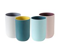 Wenxiaw Bicchieri Porta Spazzolini Plastica, 4 Pezzi Porta Spazzolino Bagno Bicchieri per Spazzolini da Denti per Accessori da Bagno Ordinati da Bagno da Campeggio da Viaggio