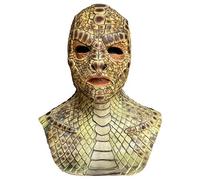 Wenxishangmao Maschera spaventosa da uomo serpente, testa di serpente di Halloween, in lattice, per cosplay, feste
