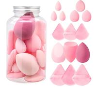 WenYa Set di 15 spugne per il trucco, senza lattice, mini spugnette per dita e frullatori di bellezza multiforme, 1,5 volte espandibili in acqua per uso asciutto o bagnato (fondotinta, trucco degli