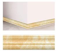 WENYAZIGUO battiscopa autoadesivo, Battiscopa autoadesivi in schiuma PE 3D for finiture da parete, multicolore, 90x3,1 pollici, confezione da 2(Yellow)