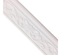 WENYAZIGUO battiscopa autoadesivo, Battiscopa for bordi in schiuma autoadesiva 3D 2,3 mx 7,8 cm Multicolore(White)