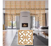 WENYAZIGUO Carrello di acquisto Pieghevole, Pannelli divisori for Ambienti Pieghevoli in Legno e plastica, da Appendere alla Parete, 11,4x11,4 Pollici, Naturali, Diverse Misure(Natural a,28Pcs)