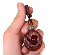 WENYAZIGUO Ciondolo a forma di auto, Wood Good Luck Keychain 12cm(B)